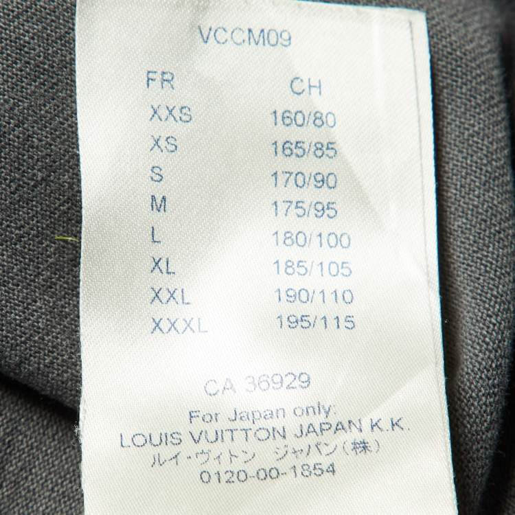 Pre Owned Louis Vuitton Charcoal Grey Cotton Crew Neck T-Shirt M