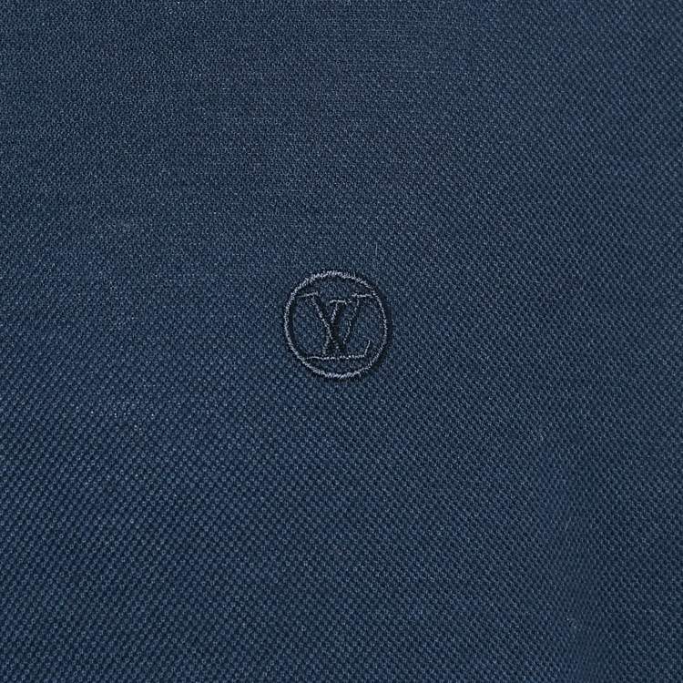 مملوكة مسبقًا Louis Vuitton Navy Blue Cotton Pique Polo T-Shirt 4XL