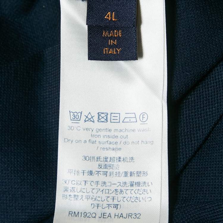 مملوكة مسبقًا Louis Vuitton Navy Blue Cotton Pique Polo T-Shirt 4XL