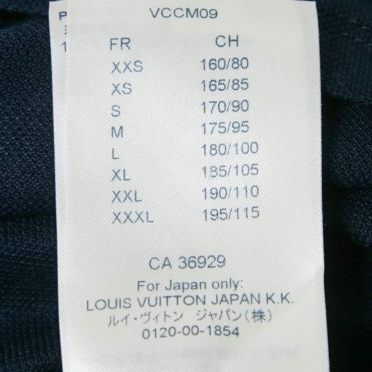مملوكة مسبقًا Louis Vuitton Navy Blue Cotton Pique Polo T-Shirt 4XL