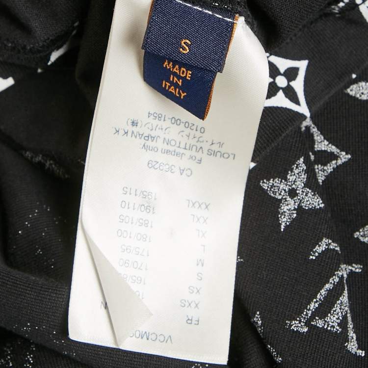 Pre Owned Louis Vuitton Black Monogram Gradient Print Cotton Crew Neck T-Shirt S