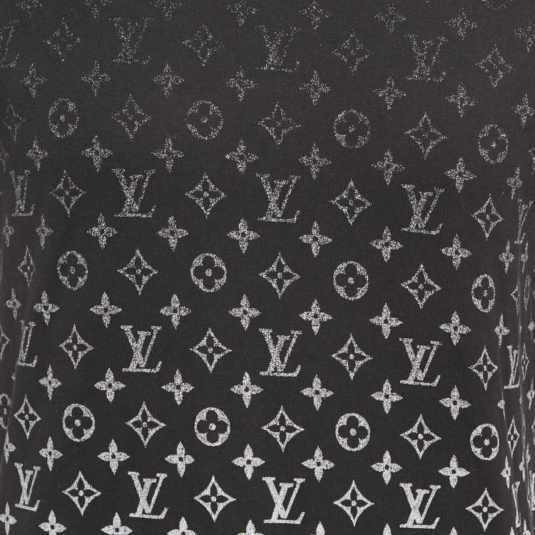Pre Owned Louis Vuitton Black Monogram Gradient Print Cotton Crew Neck T-Shirt S