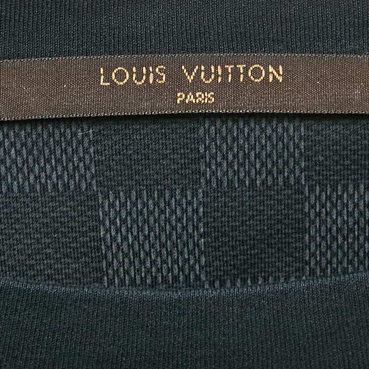 Pre Owned Louis Vuitton Black Cotton Pocket Detail Crew Neck T-Shirt M