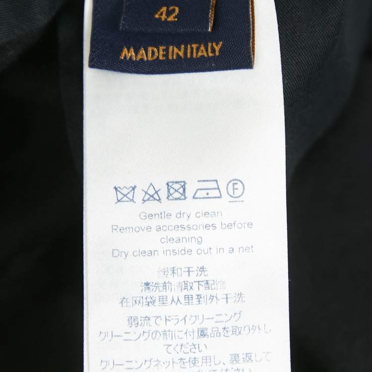 Pre Owned Louis Vuitton Black Wool Formal Trousers L