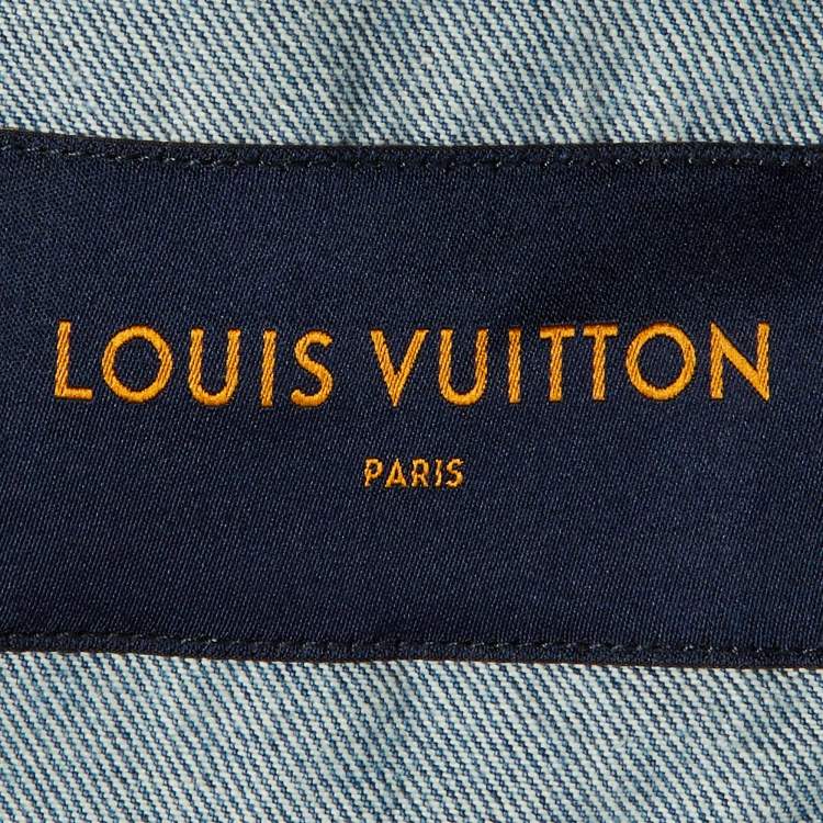 Pre Owned Louis Vuitton Blue Denim Button Front Jacket XS