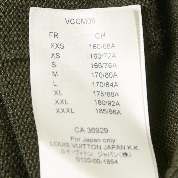 Pre Owned Louis Vuitton Dark Green Cashmere Sweatpants XXL