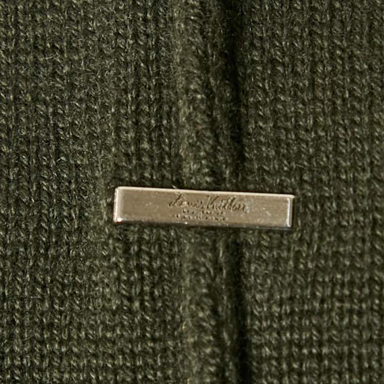 Pre Owned Louis Vuitton Dark Green Cashmere Sweatpants XXL