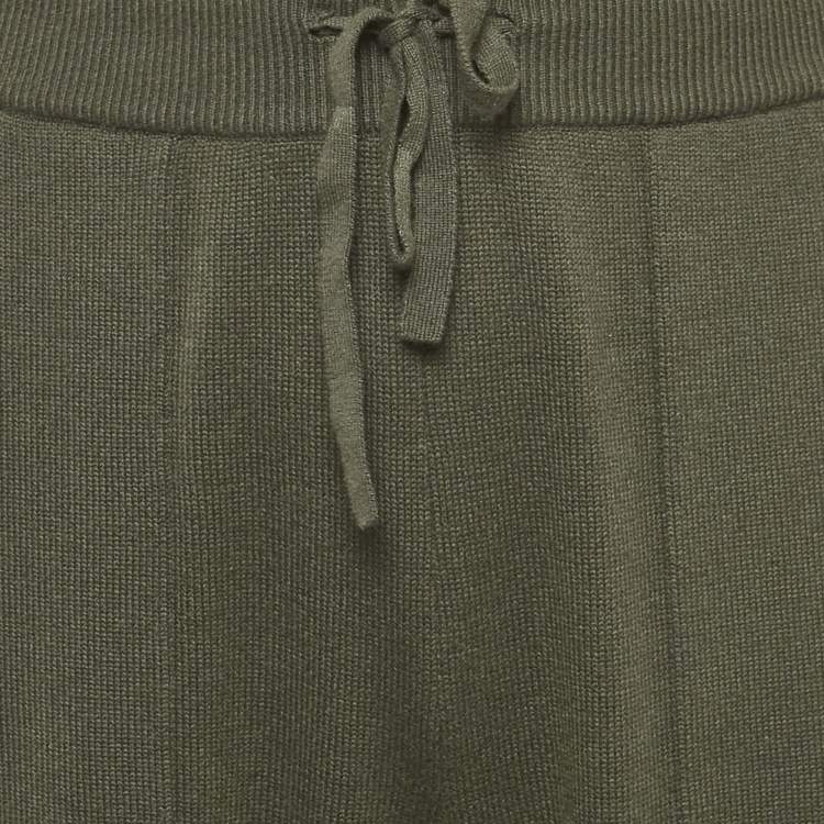 Pre Owned Louis Vuitton Dark Green Cashmere Sweatpants XXL