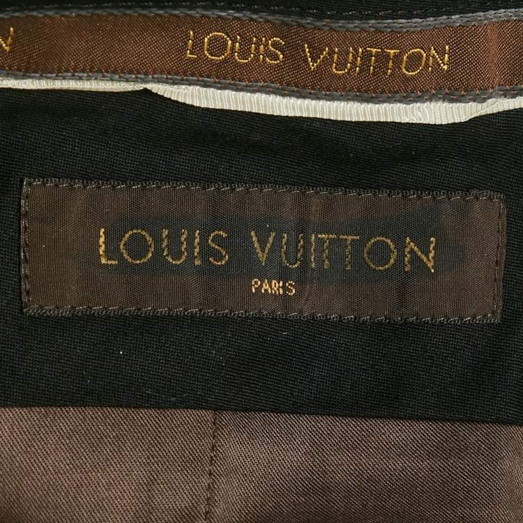 Pre Owned Louis Vuitton Dark Grey Wool Trousers M
