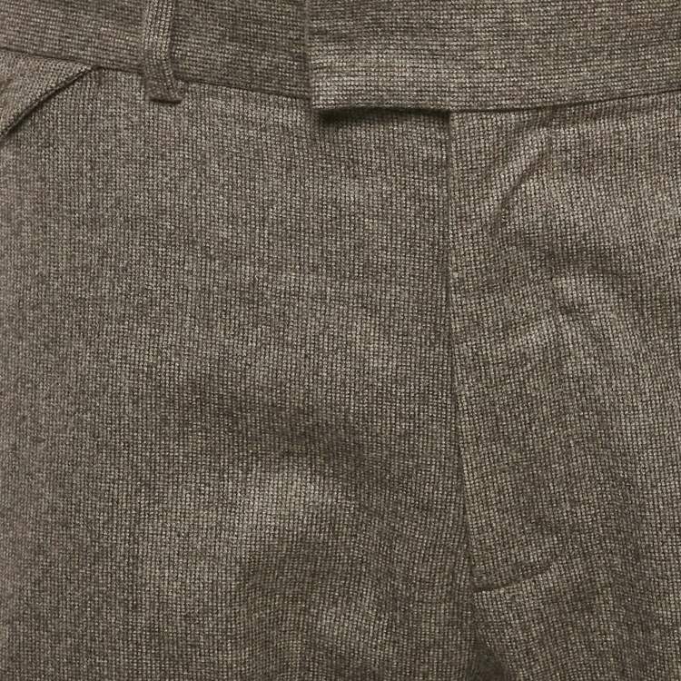Pre Owned Louis Vuitton Dark Grey Wool Trousers M