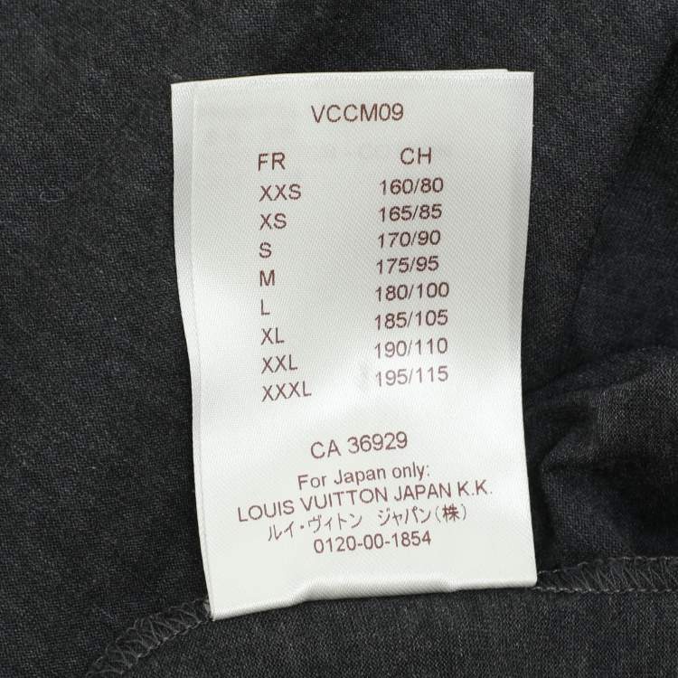 Pre Owned Louis Vuitton Dark Grey Cotton 2017 Graphic Print T-Shirt XS