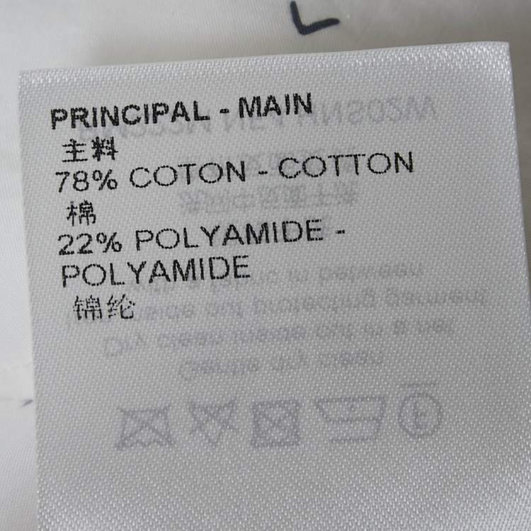 Pre Owned Louis Vuitton White Fading Damier Cotton Long Sleeve Shirt XL