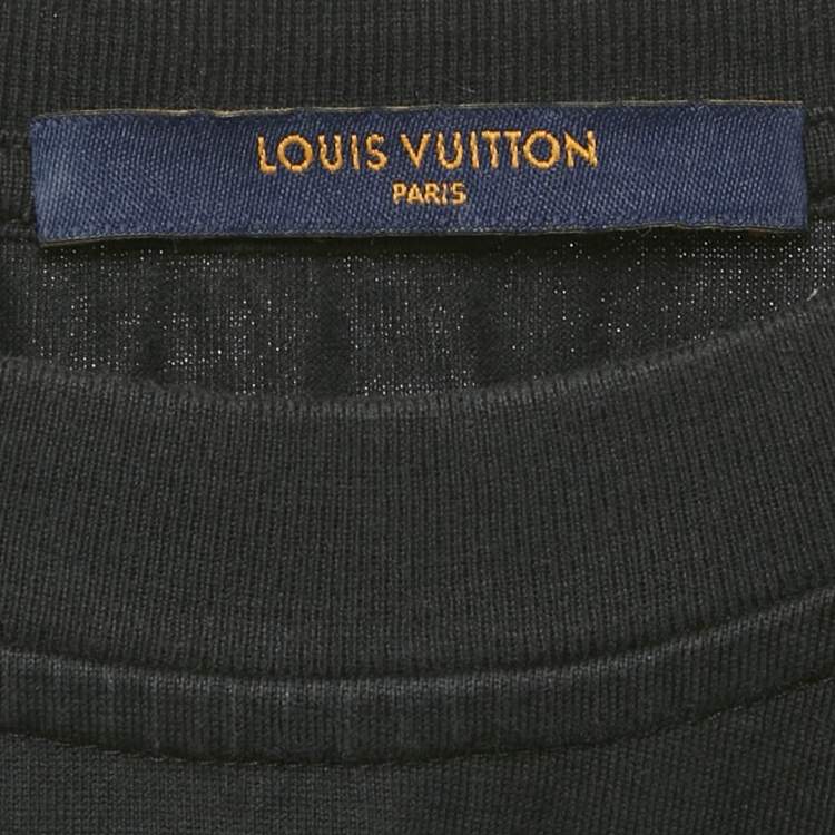 Pre Owned Louis Vuitton x NBA Black Print Cotton T-Shirt M