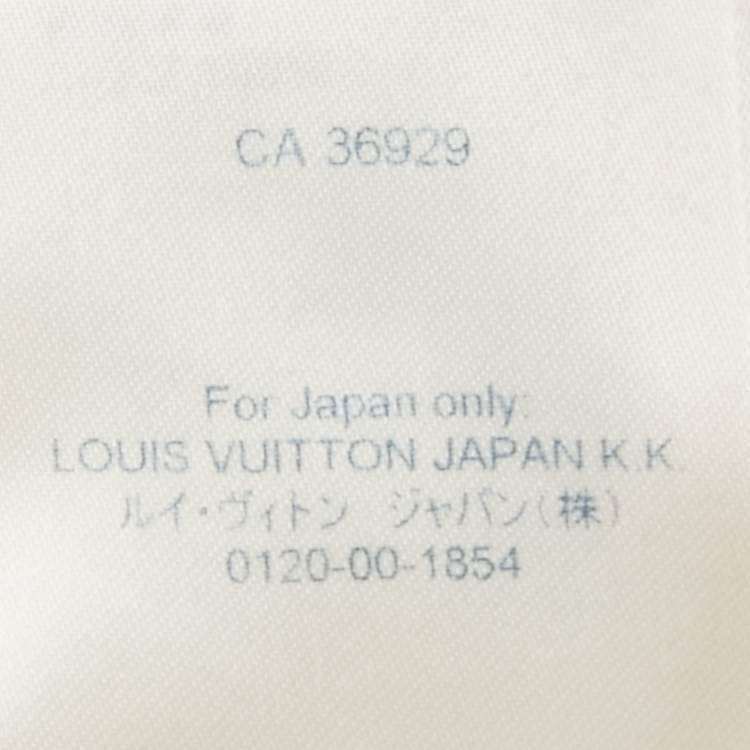 Pre Owned Louis Vuitton Red Printed Jersey Crew Neck T-Shirt M