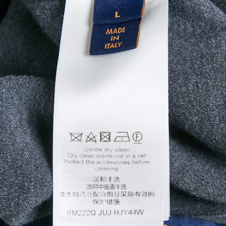 Pre Owned Louis Vuitton Staple Edition Navy Blue Jersey Drawstring Shorts L