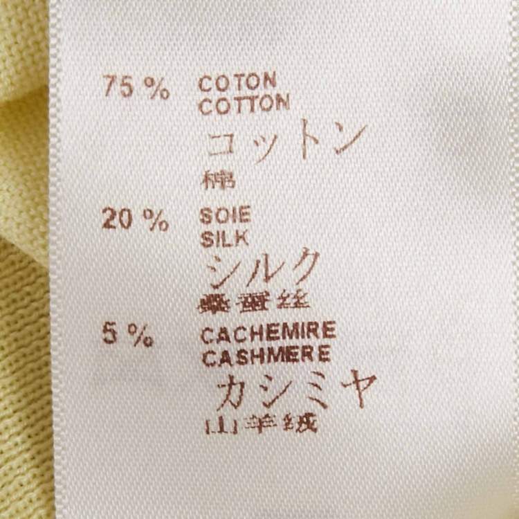 Pre Owned Louis Vuitton Yellow Cotton Knit Crewneck Sweatshirt XL