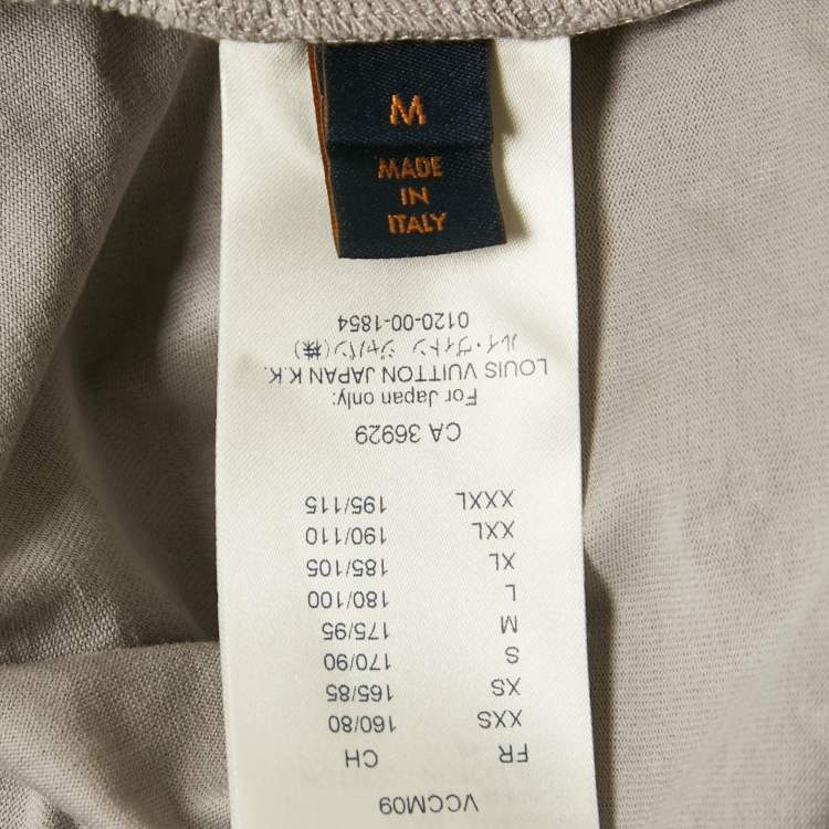Pre Owned Louis Vuitton Grey Gradient Monogram Print Jersey T-Shirt M