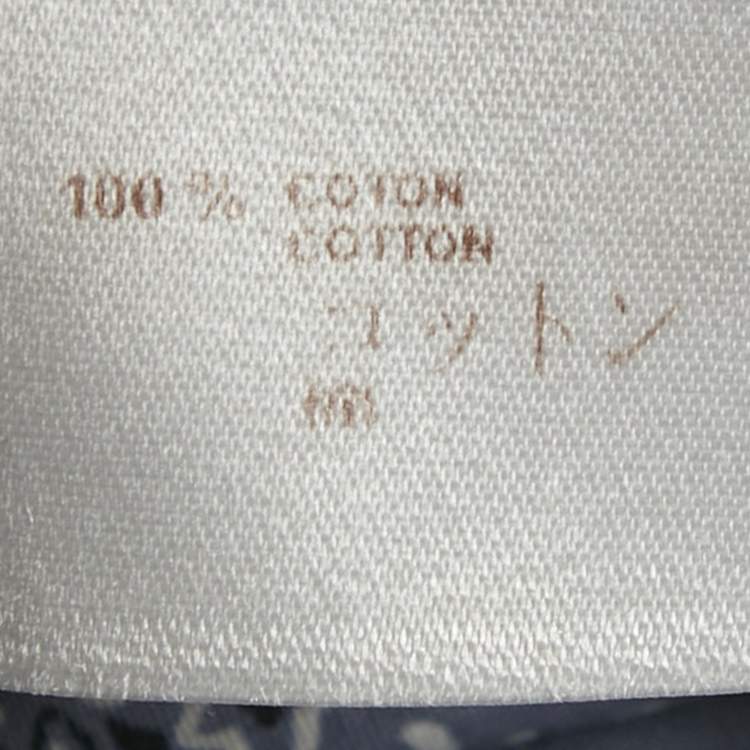 Pre Owned Louis Vuitton Blue Bandana Print Cotton Long Sleeve Shirt S