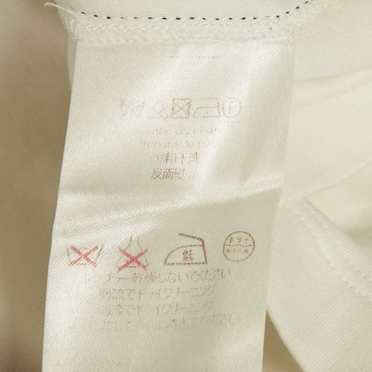 Pre Owned Louis Vuitton White Monogram Race Print Cotton Crewneck T-Shirt L