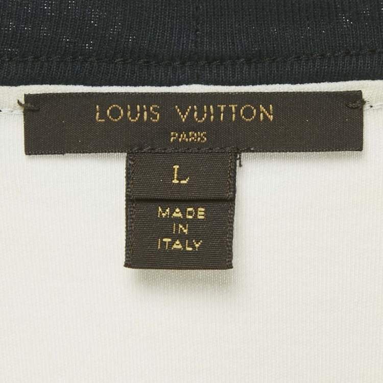 Pre Owned Louis Vuitton White Monogram Race Print Cotton Crewneck T-Shirt L