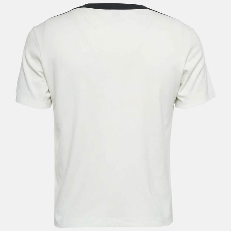 Pre Owned Louis Vuitton White Monogram Race Print Cotton Crewneck T-Shirt L