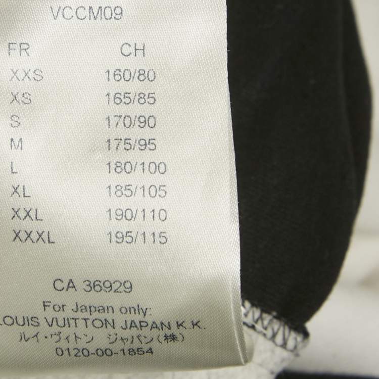 Pre Owned Louis Vuitton Monochrome Monogram Cotton Hoodie L