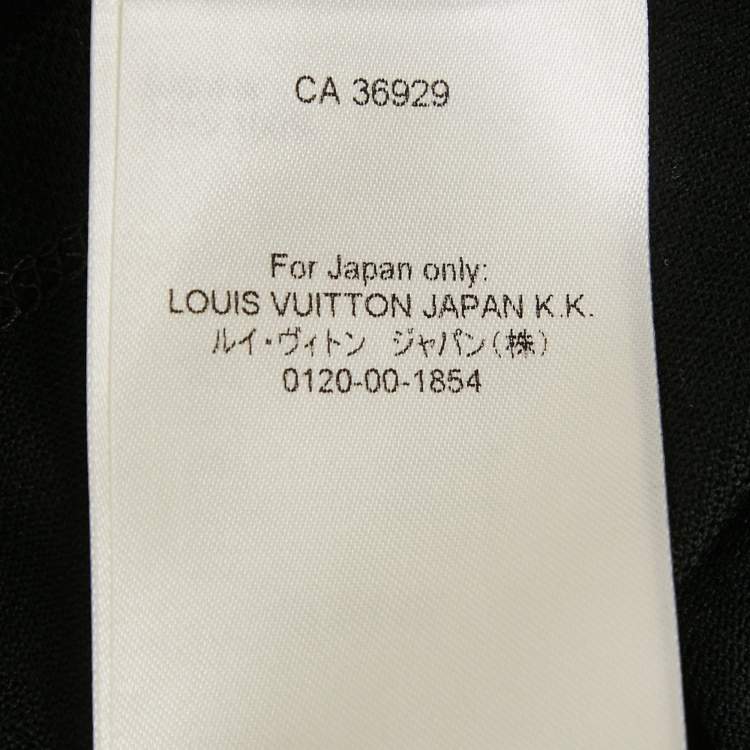Pre Owned Louis Vuitton Black Cotton Pique Polo T-Shirt M