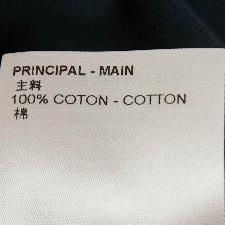 Pre Owned Louis Vuitton Blue Cotton Pique Polo T-Shirt M
