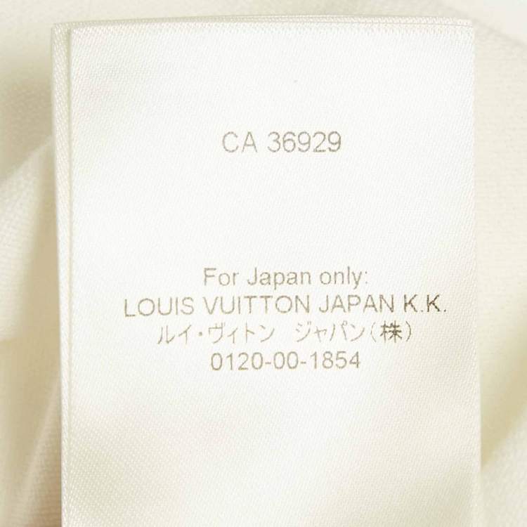 مملوكة مسبقًا Louis Vuitton White Logo Intarsia Jersey T-Shirt M