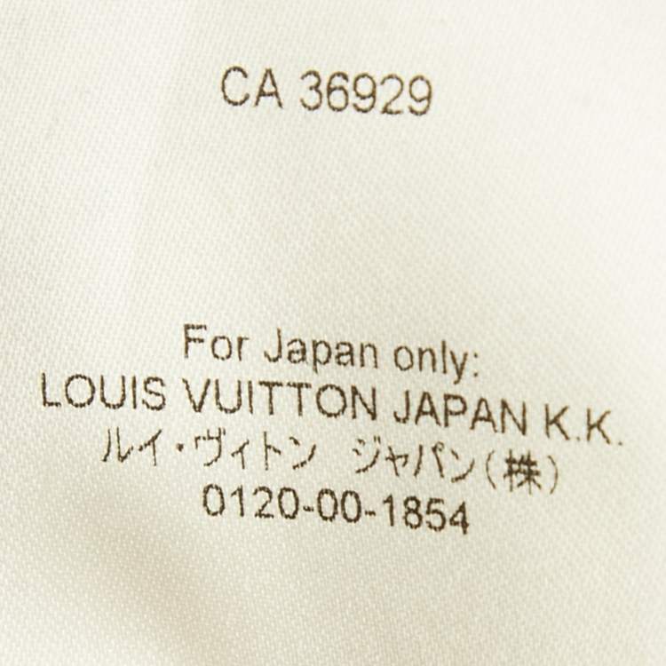 Pre Owned Louis Vuitton Grey Embellished Monogram Raw Edge Denim Jacket XS