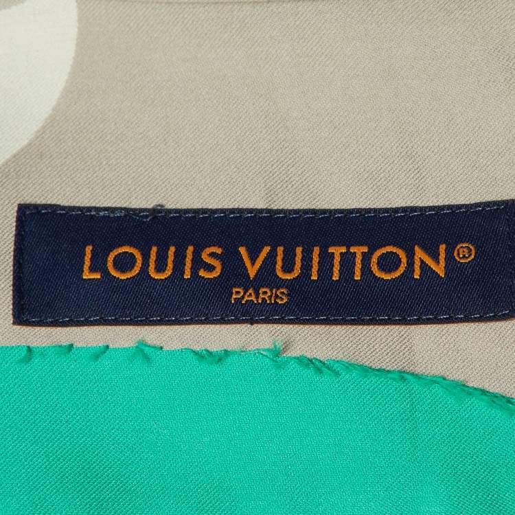 Pre Owned Louis Vuitton Grey Monogram Fil Coupe Cotton Blend Shirt L