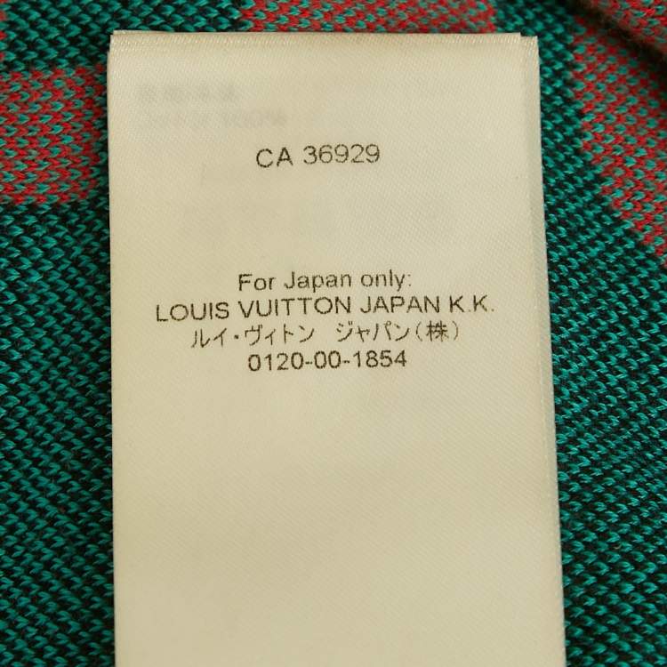Pre Owned Louis Vuitton Multicolor Logo Intarsia Cotton Knit Sweatshirt M