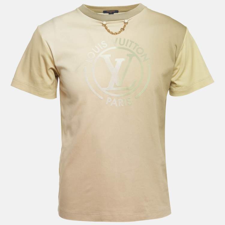 Pre Owned Louis Vuitton Multicolor Gradient LV Circle Cotton T-Shirt S