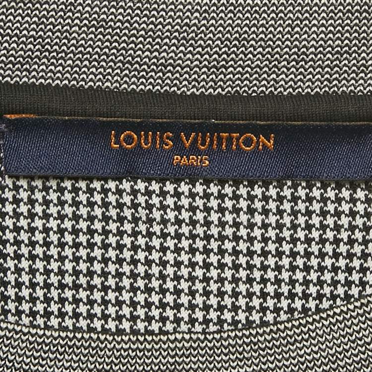 Pre Owned Louis Vuitton Black Oz Brick Road Pattern Jacquard Knit T-Shirt XS
