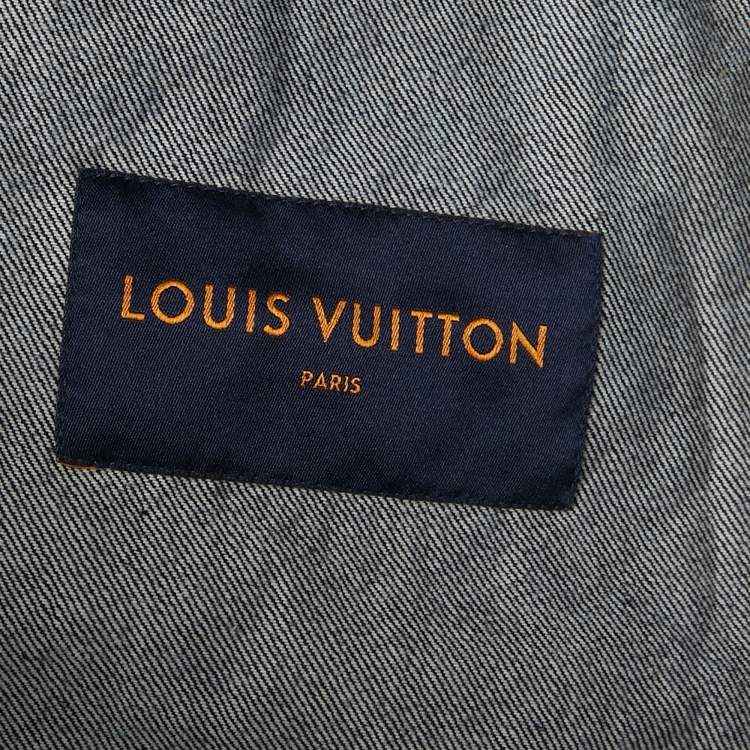 Pre Owned Louis Vuitton Blue Monogram Denim Jacket L 