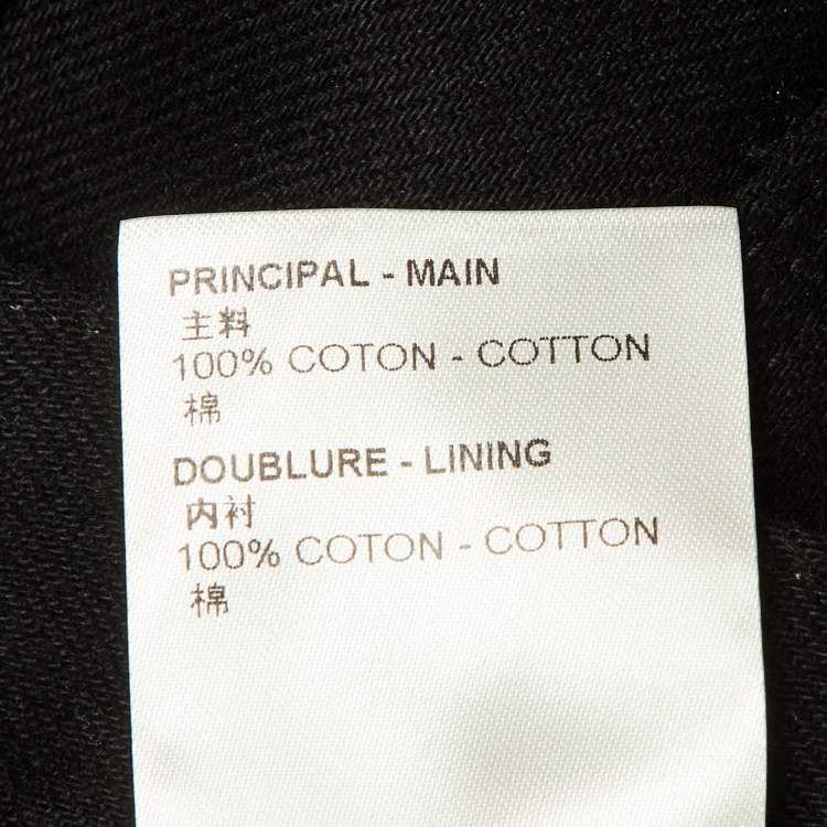 Pre Owned Louis Vuitton Black Monogram Patch Denim Carpenter jeans M/Waist 30"