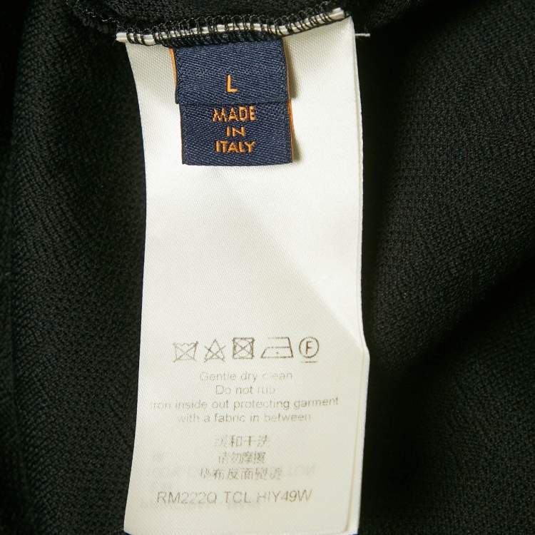 Pre Owned Louis Vuitton Black Monogram Cotton 3D Pocket T-Shirt L