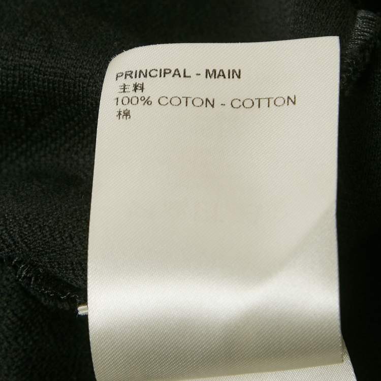 Pre Owned Louis Vuitton Black Monogram Cotton 3D Pocket T-Shirt L