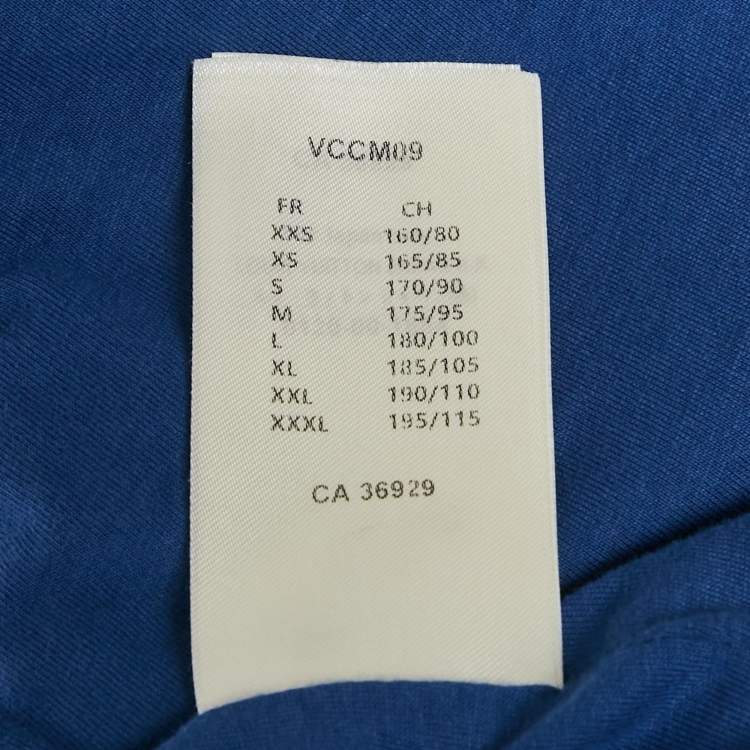 Pre Owned Louis Vuitton Blue Printed Fleece Zip-Up Jacket XL