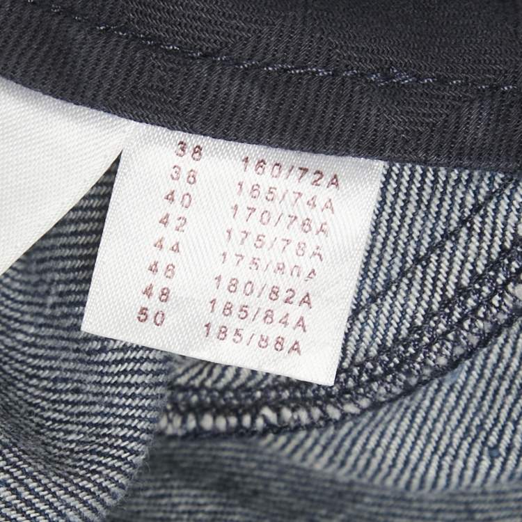 Pre Owned Louis Vuitton Blue Straight Leg Denim Jeans XL Waist 35"