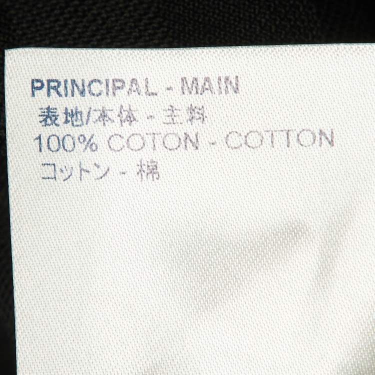 Pre Owned Louis Vuitton Black Damier Cotton Pique Polo T-Shirt L