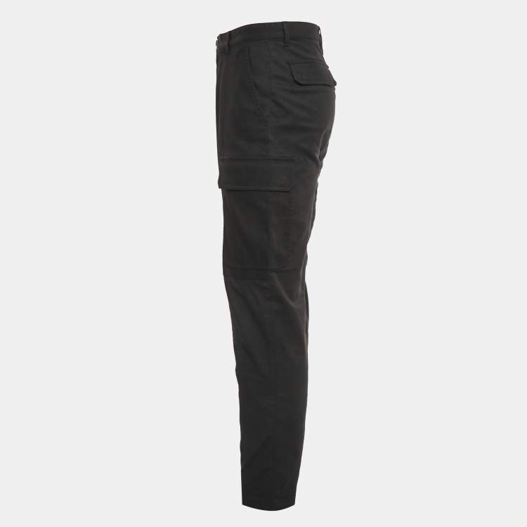Pre Owned Louis Vuitton Black Cotton Cargo Pants M