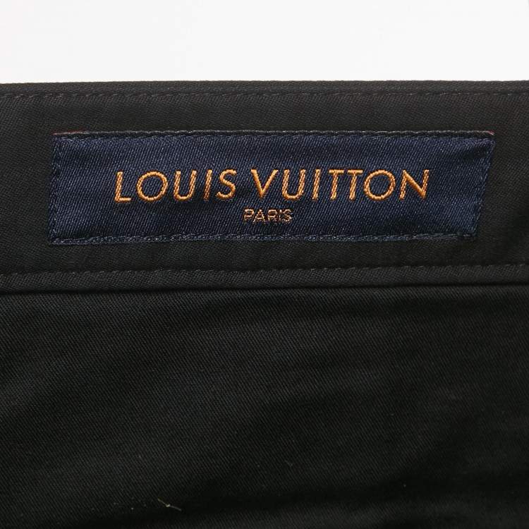 Pre Owned Louis Vuitton Black Cotton Cargo Pants M