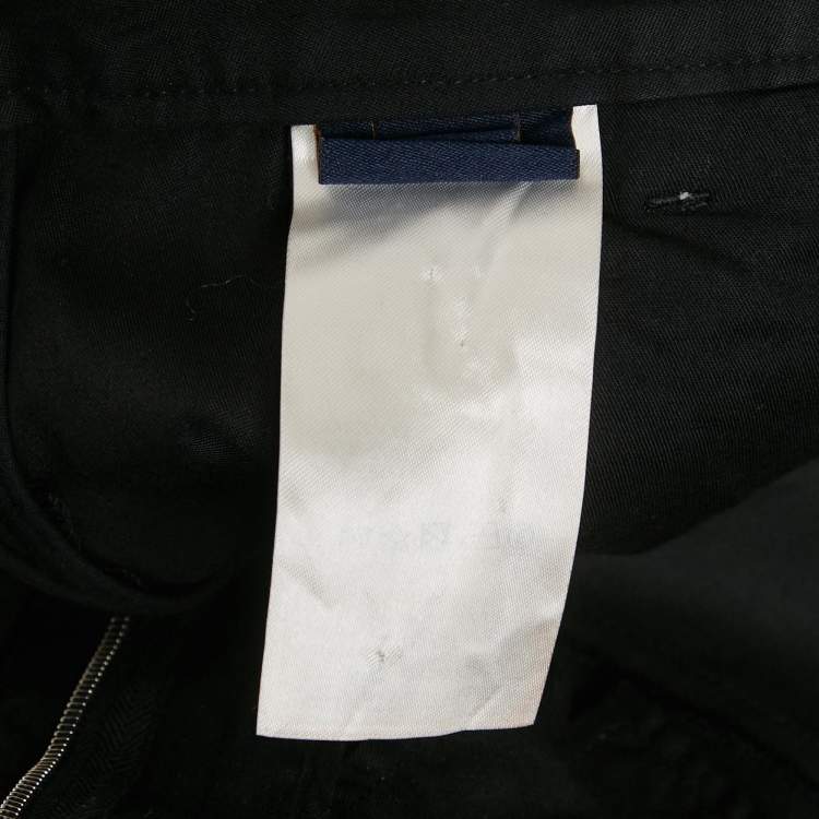 Pre Owned Louis Vuitton Black Cotton Cargo Pants M