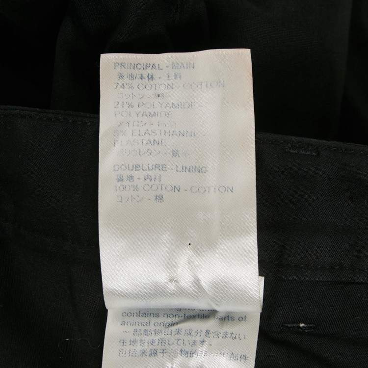 Pre Owned Louis Vuitton Black Cotton Cargo Pants M
