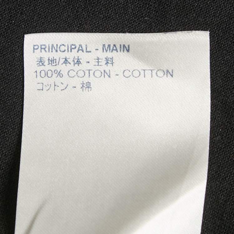 Pre Owned Louis Vuitton Black Spray Painted Jersey T-Shirt M