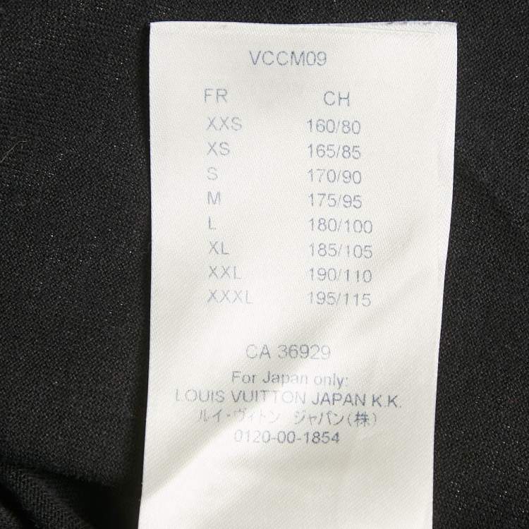 Pre Owned Louis Vuitton Black Spray Painted Jersey T-Shirt M