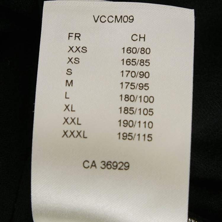 Pre Owned Louis Vuitton Black Logo Print Jersey Crewneck T-Shirt M