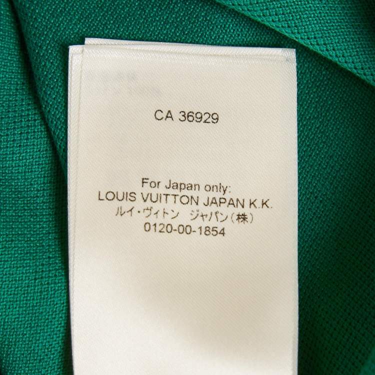 Pre Owned Louis Vuitton Green Damier Cotton Crewneck T-Shirt XL