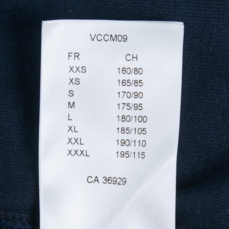 Pre Owned Louis Vuitton Blue Cotton Jersey Crewneck T-Shirt XL